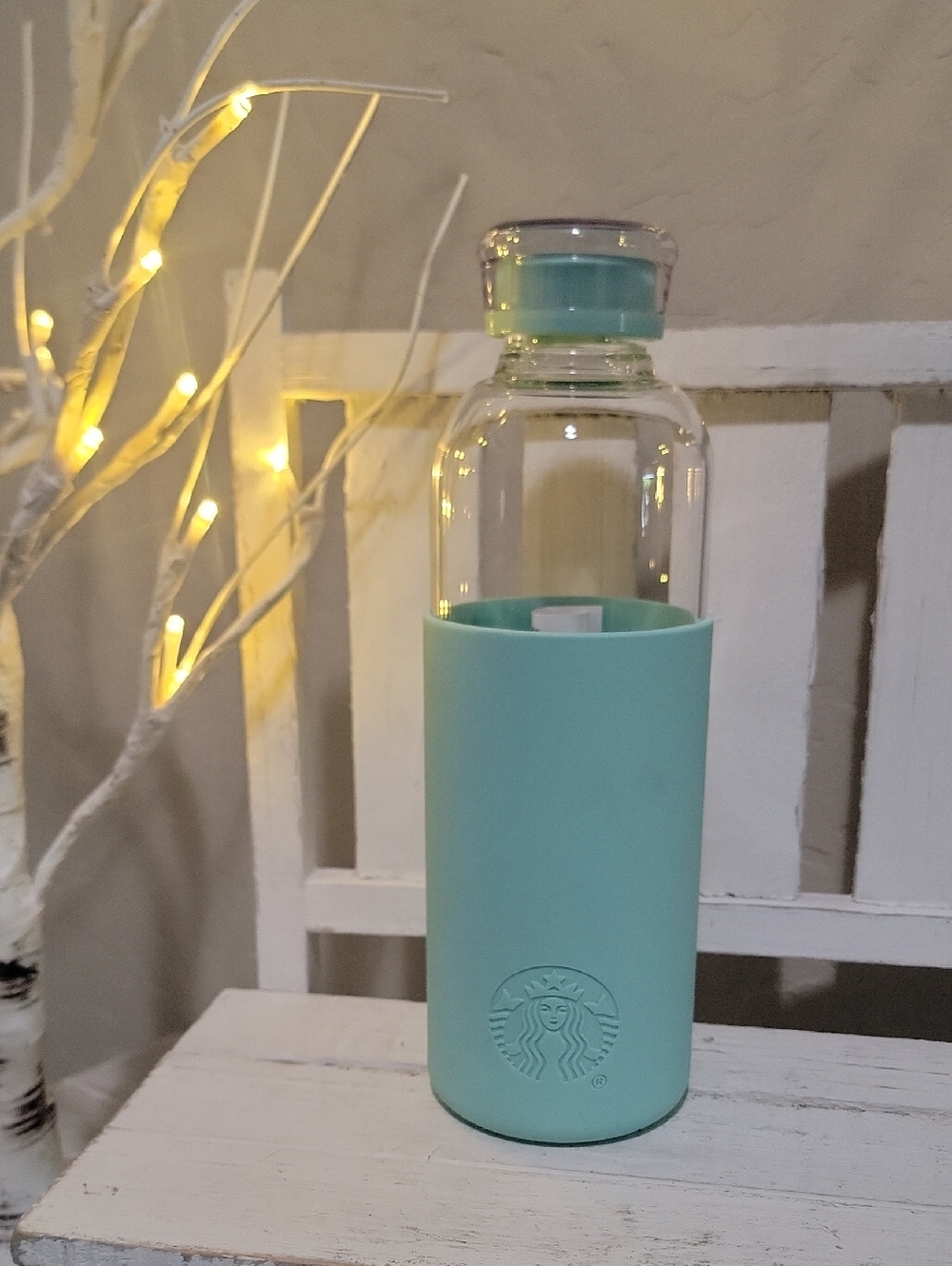 Starbucks Road Trip Collection Glass Water Bottle With Silicone Sleeve 24 OZ NEW